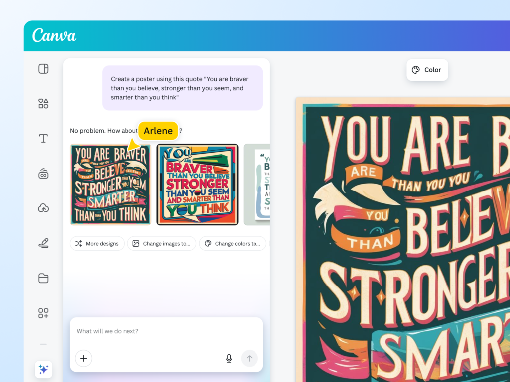 create like this using canva credit by canva