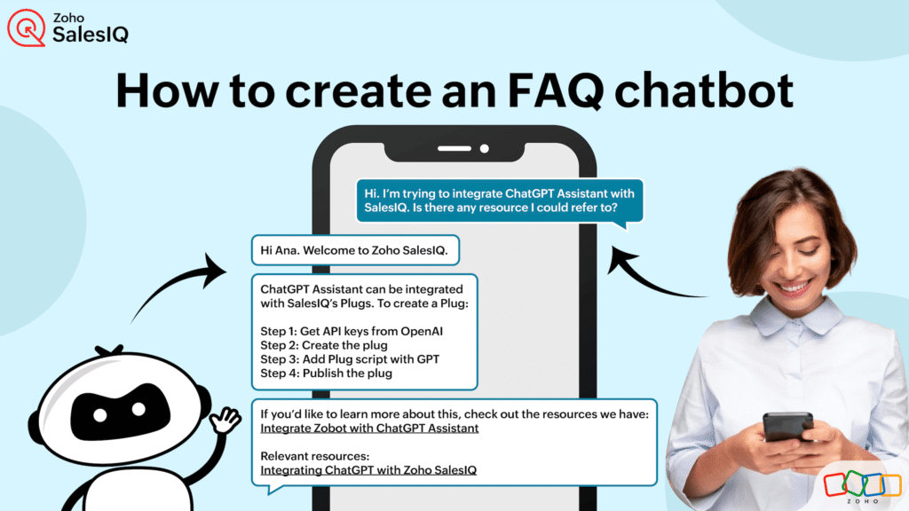 faq chartbot demo credit to zoho